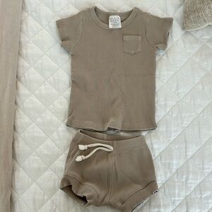 Ribbed shorts set by Mebie Baby